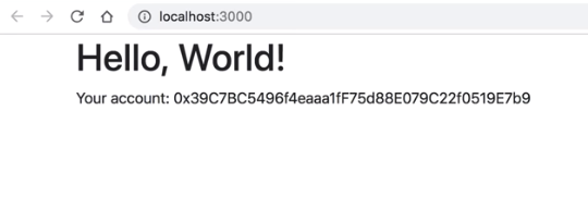 Hello World Ethereum Dapp React.js